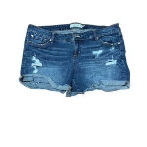 Torrid Distressed Blue Jean Shorts